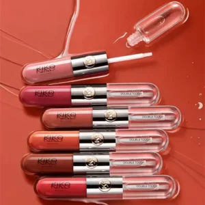 Hot Kiko Double Headed Lipstick Transparent Mirror Lip Gloss Non Fading Oil Sexy Rich Lip Gloss Milk Tea Bean Paste Naked Makeup